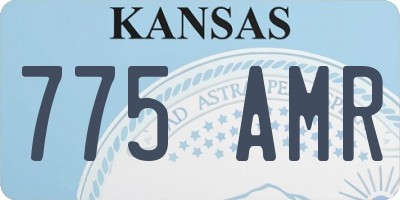 KS license plate 775AMR