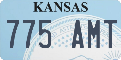 KS license plate 775AMT