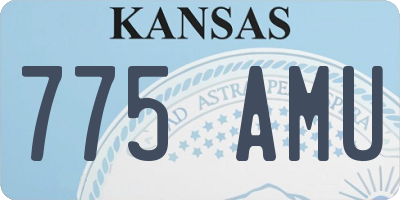 KS license plate 775AMU