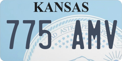 KS license plate 775AMV