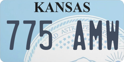 KS license plate 775AMW