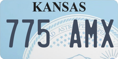 KS license plate 775AMX
