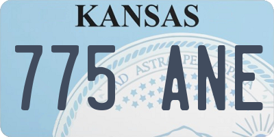 KS license plate 775ANE