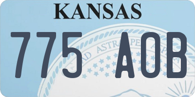 KS license plate 775AOB