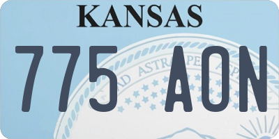 KS license plate 775AON