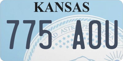 KS license plate 775AOU