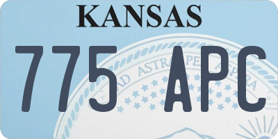 KS license plate 775APC