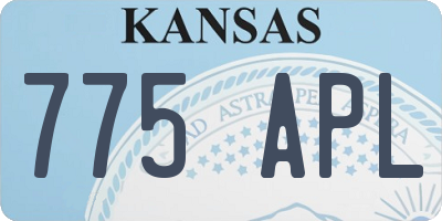 KS license plate 775APL