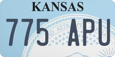 KS license plate 775APU