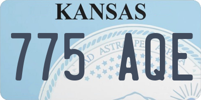 KS license plate 775AQE