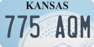 KS license plate 775AQM
