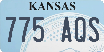 KS license plate 775AQS