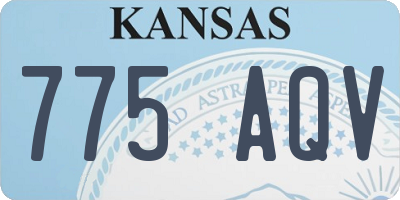 KS license plate 775AQV