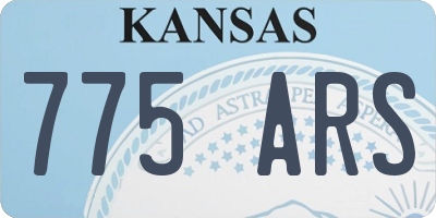 KS license plate 775ARS
