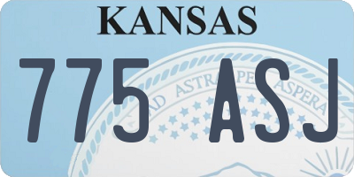 KS license plate 775ASJ