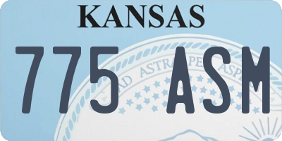 KS license plate 775ASM