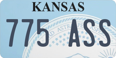 KS license plate 775ASS