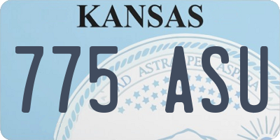 KS license plate 775ASU