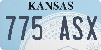 KS license plate 775ASX