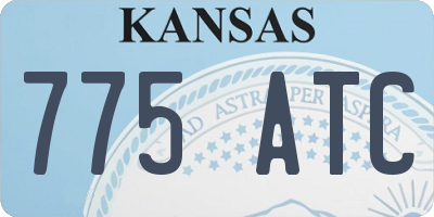 KS license plate 775ATC
