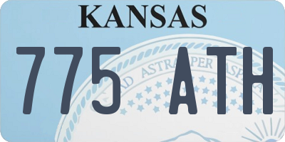 KS license plate 775ATH