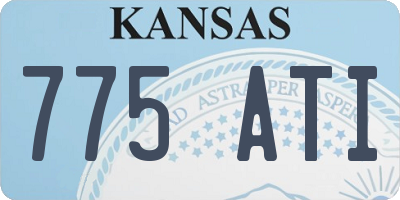 KS license plate 775ATI