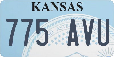 KS license plate 775AVU