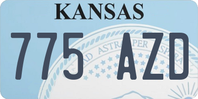 KS license plate 775AZD