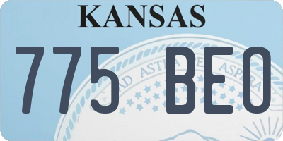 KS license plate 775BEO
