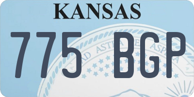 KS license plate 775BGP