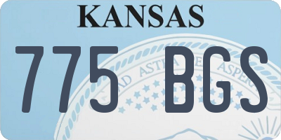 KS license plate 775BGS