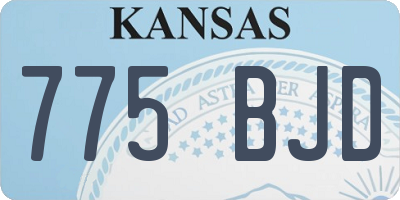 KS license plate 775BJD