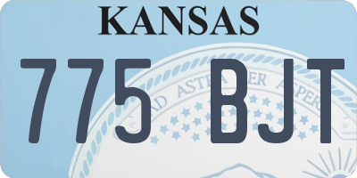 KS license plate 775BJT