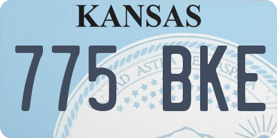 KS license plate 775BKE