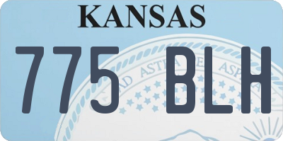 KS license plate 775BLH