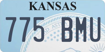 KS license plate 775BMU