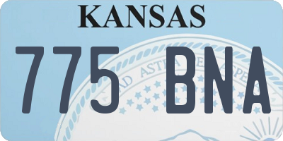 KS license plate 775BNA