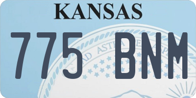 KS license plate 775BNM