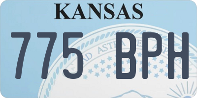 KS license plate 775BPH