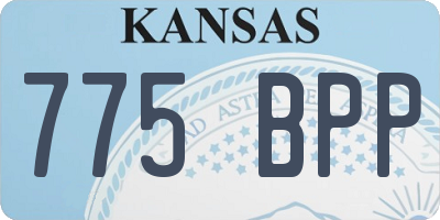 KS license plate 775BPP