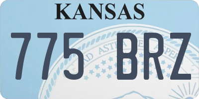 KS license plate 775BRZ