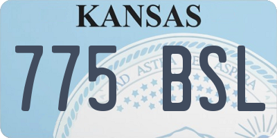 KS license plate 775BSL