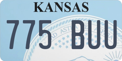 KS license plate 775BUU