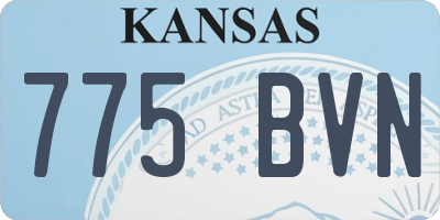 KS license plate 775BVN