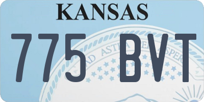 KS license plate 775BVT