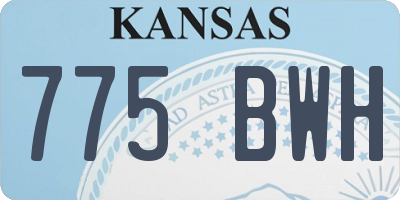 KS license plate 775BWH