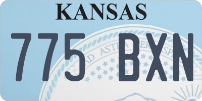 KS license plate 775BXN