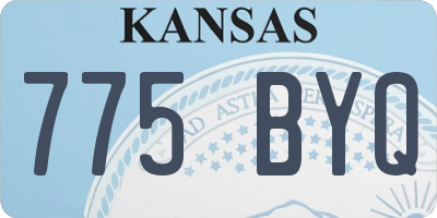 KS license plate 775BYQ