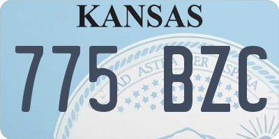 KS license plate 775BZC