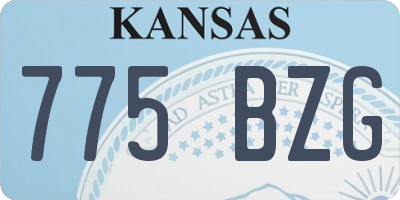 KS license plate 775BZG